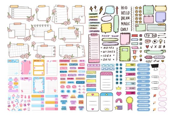 Download DIY Planner Stickers Printable Bundle - Printable Collection