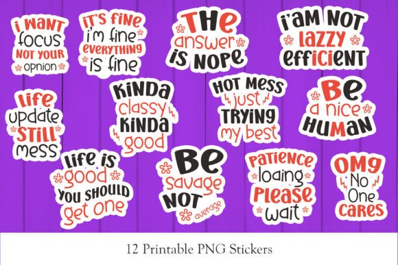 Download Sarcastic Printable Sticker Png Bundle - Printable Collection