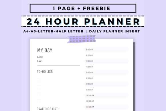 Download 24 Hour Daily Planner Printable - Printable Collection