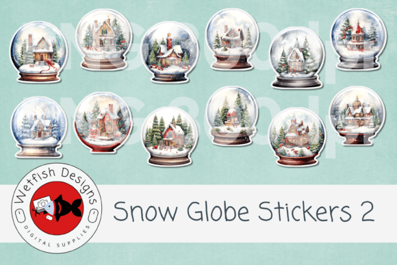 Download Snow Globe Printable Stickers 2 - Printable Collection