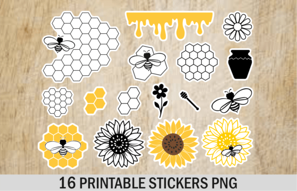 Download Honey Bee Sticker Printable Stickers Png - Printable Collection